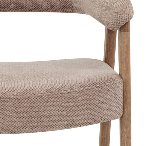 Taylor Oak Chair Brown Fabric