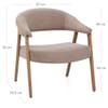 Taylor Oak Chair Brown Fabric
