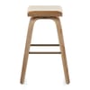 Remy Oak Stool Cream Real Leather