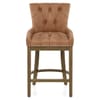 Knightsbridge Oak Stool Tan Leather