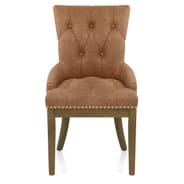 Knightsbridge Oak Chair Tan Leather