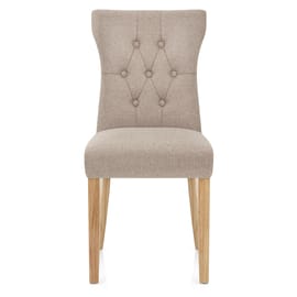 Bradbury Oak Dining Chair Tweed Fabric