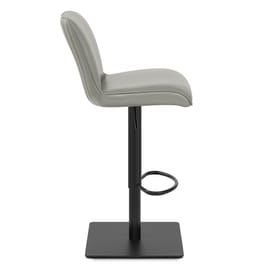 Lola Real Leather Bar Stool Grey