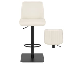 Lola Real Leather Bar Stool Cream