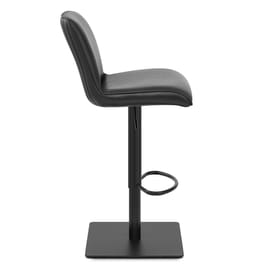 Lola Real Leather Bar Stool Black