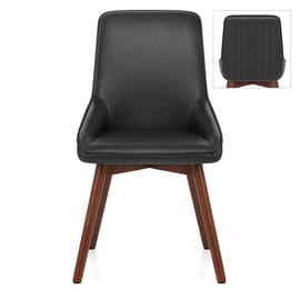 Vito Real Leather Dining Chair Black