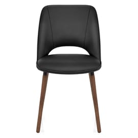 Santo Real Leather Chair Black