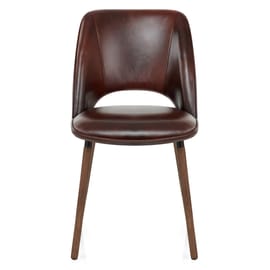Santo Real Leather Chair Antique Brown