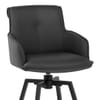 Camden Bar Stool Black Real Leather