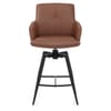 Camden Bar Stool Brown Real Leather