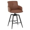 Camden Bar Stool Brown Real Leather