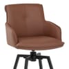 Camden Bar Stool Brown Real Leather