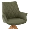 Portobello Oak Chair Green Real Leather