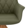 Portobello Oak Chair Green Real Leather