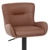Faraday Bar Stool Brown Real Leather