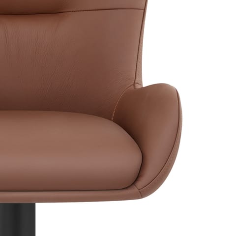 Faraday Bar Stool Brown Real Leather