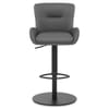 Faraday Bar Stool Dark Grey Real Leather
