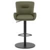 Faraday Bar Stool Green Real Leather