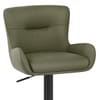 Faraday Bar Stool Green Real Leather