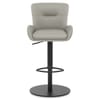 Faraday Bar Stool Grey Real Leather