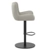 Faraday Bar Stool Grey Real Leather