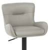 Faraday Bar Stool Grey Real Leather