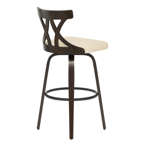 Nash Stool Dark Walnut & Cream