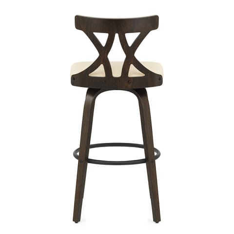 Nash Stool Dark Walnut & Cream