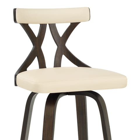 Nash Stool Dark Walnut & Cream