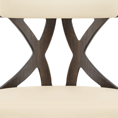 Nash Stool Dark Walnut & Cream