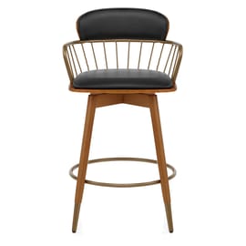 Opera Bar Stool Walnut & Black