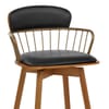 Opera Bar Stool Walnut & Black