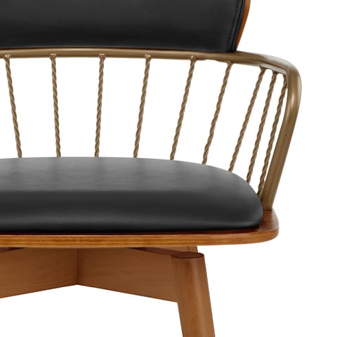 Opera Bar Stool Walnut & Black