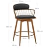 Opera Bar Stool Walnut & Black