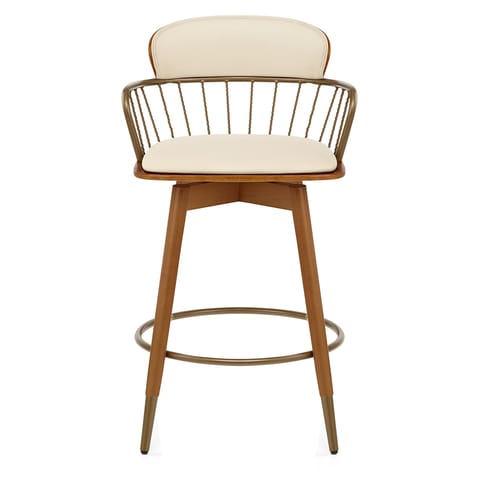 Opera Bar Stool Walnut & Cream