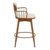 Opera Bar Stool Walnut & Cream