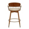 Opera Bar Stool Walnut & Cream