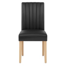 Newbury Real Leather Dining Chair Black