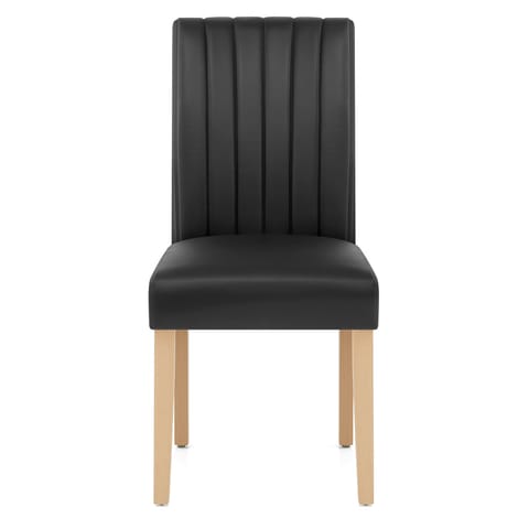 Newbury Real Leather Dining Chair Black