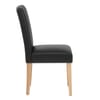 Newbury Real Leather Dining Chair Black