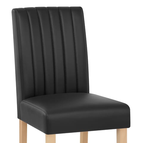 Newbury Real Leather Dining Chair Black