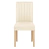 Newbury Real Leather Dining Chair Cream
