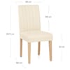 Newbury Real Leather Dining Chair Cream