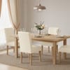 Newbury Real Leather Dining Chair Cream