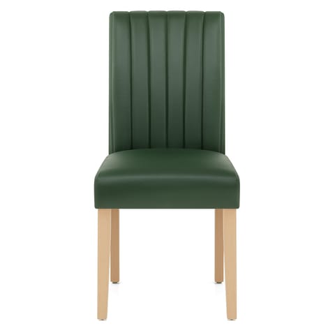 Newbury Real Leather Dining Chair Green