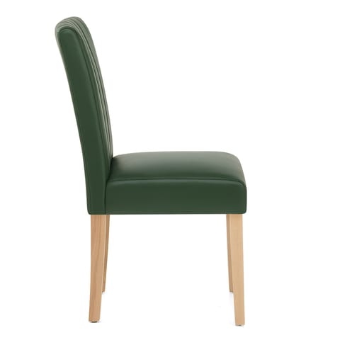 Newbury Real Leather Dining Chair Green