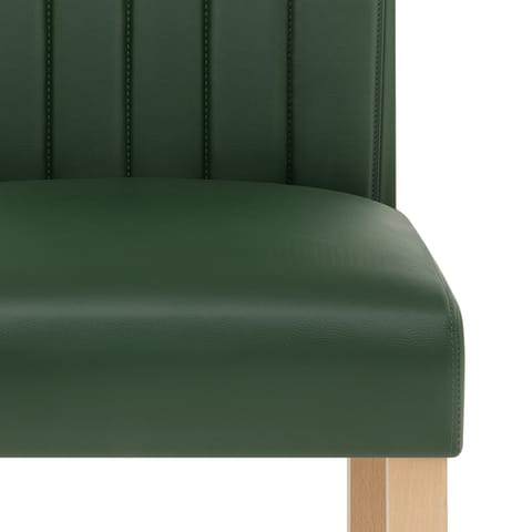 Newbury Real Leather Dining Chair Green