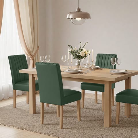 Newbury Real Leather Dining Chair Green