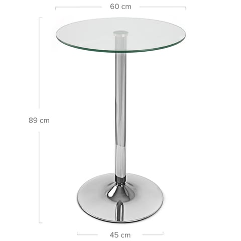 Vetro Stool Table Clear Glass