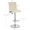 Deluxe High Back Stool Cream